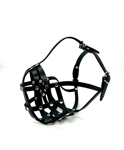 Bozal de cuero para perro para bulldog inglés y otros perros con hocico corto - Imagen 16 de 25