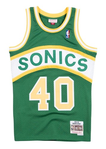 NWT men's S Mitchell & Ness Seattle Sonics Shawn Kemp 1994 Swingman Sewn Jersey - Picture 1 of 3