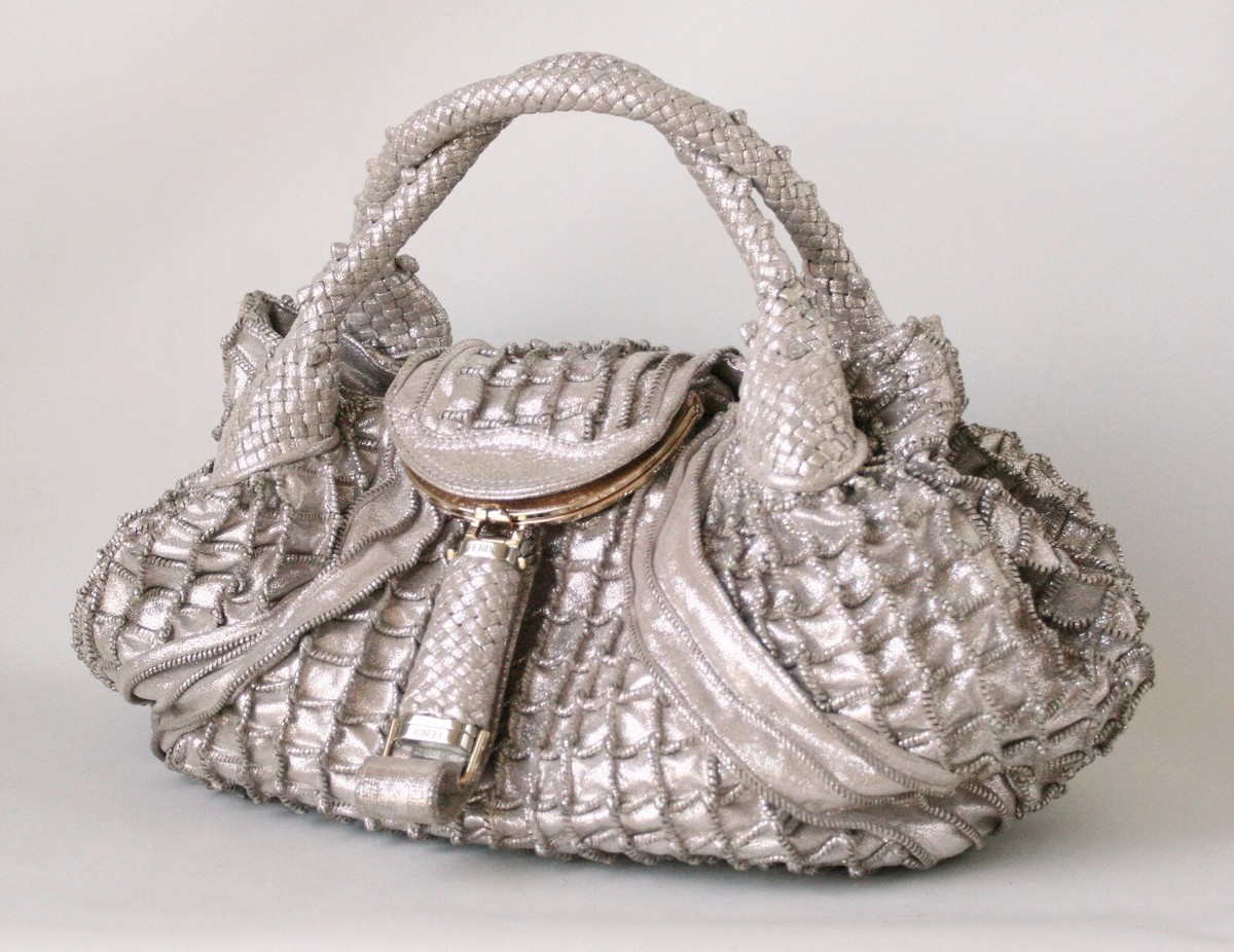 FENDI Limited Edition Spy Silver Leather Bag Ultra Rare | eBay