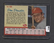 1962 Post #195 Don Demeter (Phillies) (BF11)   NM  (Flat Rate Ship)   A1