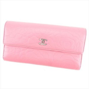 Chanel-Wallet-Purse-Long-Wallet-Camellia-Pink-Woman-Authentic-Used-T7342