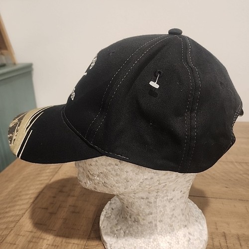 Realtree Camo Hillsboro Limbhangers Baseball Cap Hunting Black Hat Adjustable - Picture 2 of 6