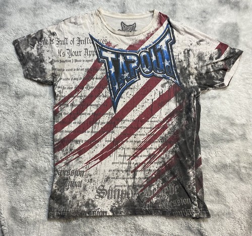 Tapout Signature Series Shirt Chael Sonnen Flag Walkout MMA Large