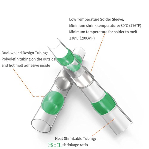 Waterproof Solder Seal Sleeve Heat Shrink Wire Connectors Terminal kit US 460X - Picture 2 of 15