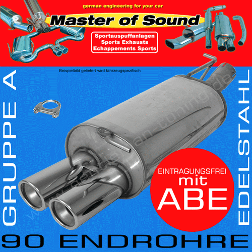 MASTER OF SOUND EDELSTAHL AUSPUFF FÜR VW GOLF 3 VR6 VARIANT 2.8L VR6 - Bild 1 von 1