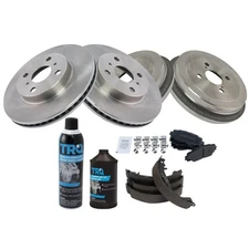 Front & Rear Brake Pad & Rotor,Shoe & Drum Kit Fits 2007-2018 Toyota Yaris