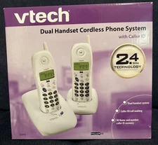 Vtech T2435 Dual Handset Cordless Phone w/ Caller ID & Digital Answering System