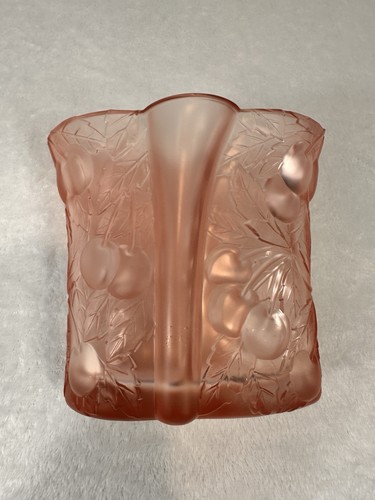 Josef Inwald Barolac Design Vase 5 1/4" Frosted Cranberry Deko Kirschen - Bild 2 von 20