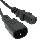1ft Computer Power Extension Cord (NEMA C14 to C13 Plug 18AWG  Black