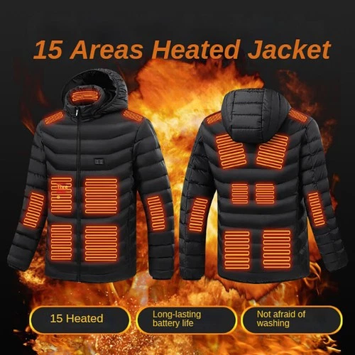 Heated Coat Winter Body Warm Electric USB Jacket Men Women Thermal Heating Coat - Picture 2 of 20