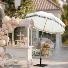 LAGarden 6‘ Fringe Patio Umbrella Jazz Age,muticolor sequin, JZ6-12