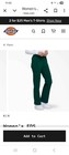 Dickies Eds Essentials Women's, Drawstring Cargo Scrub Pants 2xl Hunter Green