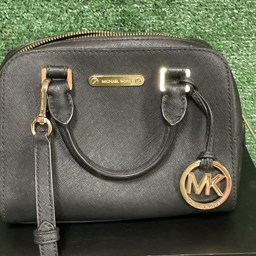 MICHAEL KORS Black Leather Small Fulton Crossbody Bag Purse - Photo 3/12