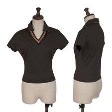 FENDI Zucca Pattern Taping Polo Shirt Size 40 K-147117 
