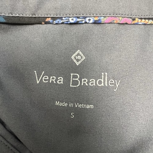 Vera Bradley Gray 3 Pc Set Small Scrub Top, Zip Jacket And Petite Small Pants - Picture 6 of 19