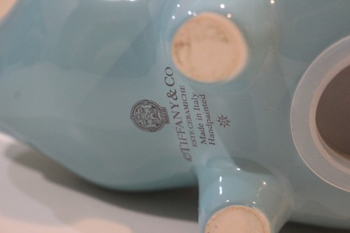 Tiffany & Co. Sparschwein Keramik blau & weiß klassisch - gebraucht BESCHREIBUNG LESEN - Bild 10 von 15