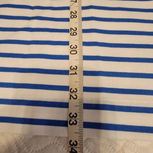 Draper James Kleid Damen Größe 8 Gestreift Rüschen Blau Weiß Glockenärmel Maritim - Bild 11 von 12