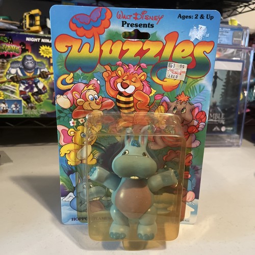 Vintage 1985 Hasbro/Disney The Wuzzles 3" Figur "Hoppopotamus" Neu Versiegelt