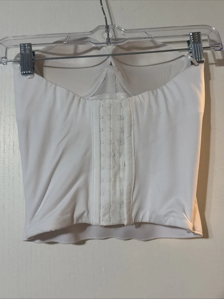 Bustier nupcial sin tirantes copa moldeada sin costuras Felina. 32B. Blanco Foto 2 de 3