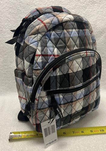 Vera Bradley Essential Compact Backpack in Perfectly Plaid- Brand New with Tag - Picture 2 of 12