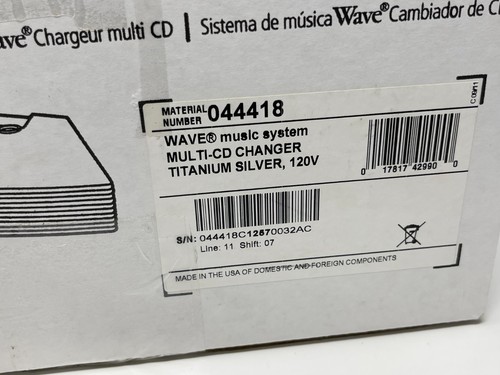 Sistema de música Bose Wave cambiador de CD múltiple de 3 discos titanio plateado para AWRCC1 AWRCC2 - Imagen 5 de 20