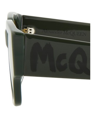 ALEXANDER MCQUEEN スクエアフレムサンクラス 809919J0749 2305 Alexander McQueen Mens Square/Rectangle Green Green Yellow