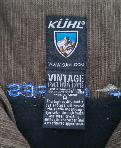 Kuhl Jacke Herren mittelbraun Vintage Patina Dye Canvas Shell durchgehender Reißverschluss sehr guter Zustand - Bild 9 von 19