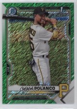2021 Bowman Chrome Prospects Green Shimmer Refractor 5/99 Shalin Polanco 0c6