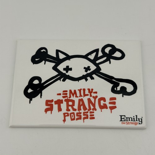 Emily the Strange Posse Cat Skull Crossbones Logo Magnet Comic Merch 2023 New