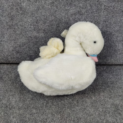 Vintage Schwan Plüsch Mama Baby Vogel Ente flauschig realistisch Stofftier Dan Dee - Bild 8 von 13