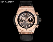 Hublot Classic Fusion Series Black Gold Men's Watch 44mm Quartz Watch-