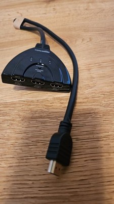 AmazonBasic 3-fach-HDMI-Umschalter für Full-HD-TVs (3D), HDMI 1.3b