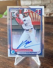 2024 Bowman Draft - Chrome Prospect Autographs Kaelen Culpepper #CPA-KC Twins