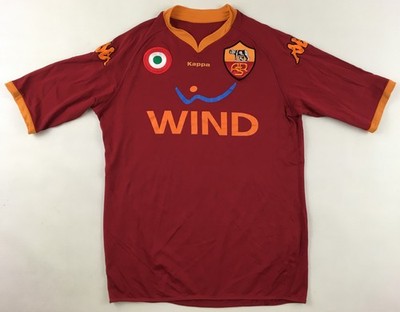 【希少イタリア製】ASローマ 07/08 ユニフォーム Kappa コパパッチ付 AS Roma 2007 2008 Wind Kappa home shirt jersey maglia camiseta