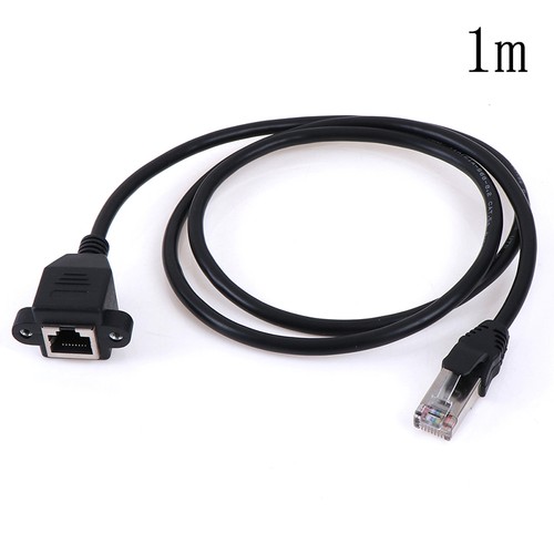 1Pc RJ45 Male to Female Screw Panel Mount Ethernet LAN Network Extension Ca L❤ - Imagen 11 de 15
