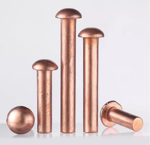 T2 Copper Half Round Head Solid Rivet M2/1.5/2.5/3/4/5/6/8 Length 2mm-50mm - Picture 8 of 9