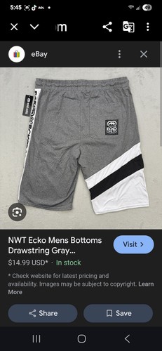 Neu Ecko Unltd. Herren Panel genähte Activewear Shorts in grau meliert Old School - Bild 4 von 6