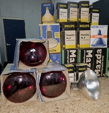 NOS Thorn 500W Infrared Heat Lamps Philips Photolita Photoflood Bulbs Job Lot