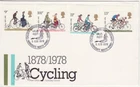 GB Stamps First Day Cover Centenary of Cycling Clubs, bike TOURING CLUB PM 1978