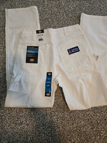 Nuevos Pantalones Dickies Sherwin Williams Blancos Calce Relajado Pintores Utilitarios Para Hombres 32x34 - Imagen 3 de 7