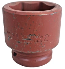 Proto Professional Tools 10032 2" SAE Impact Socket 6 Point 1" Drive USA