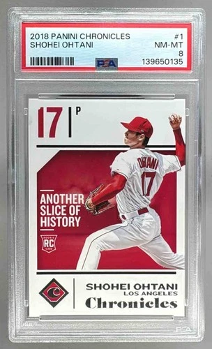 139650135 Shohei Ohtani 2018 Panini Chronicles #1 Rookie RC PSA 8