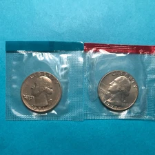 1971 P&D Washington Quarter   Unc  Mint Cello   FREE SHIP    **SEE PICS