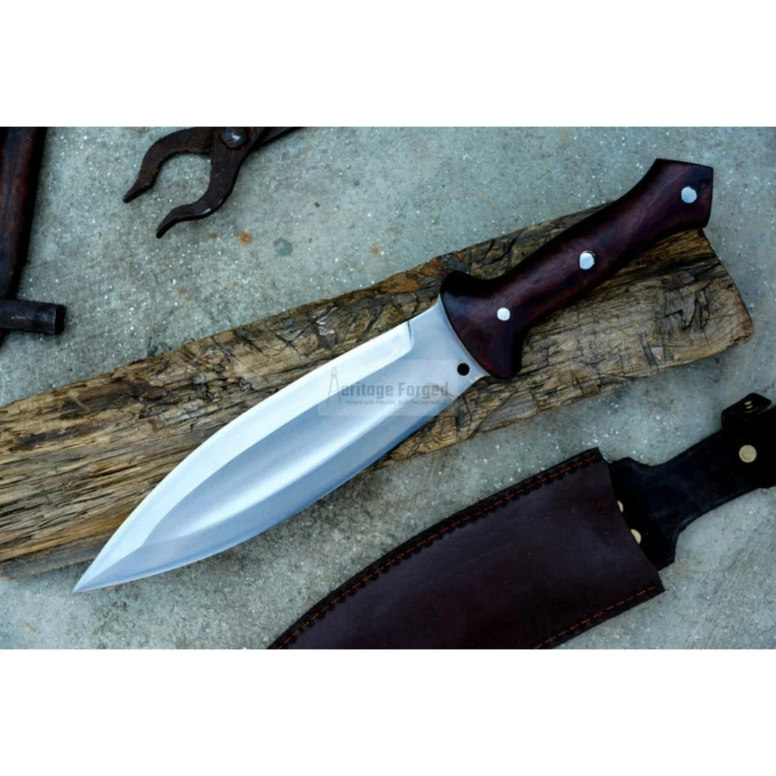 Custom Handmade Carbon Steel Blade Survival Dagger Knife | Hunting Knife Camping