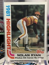 1982 Topps - #5 Highlights Nolan Ryan JH 10K