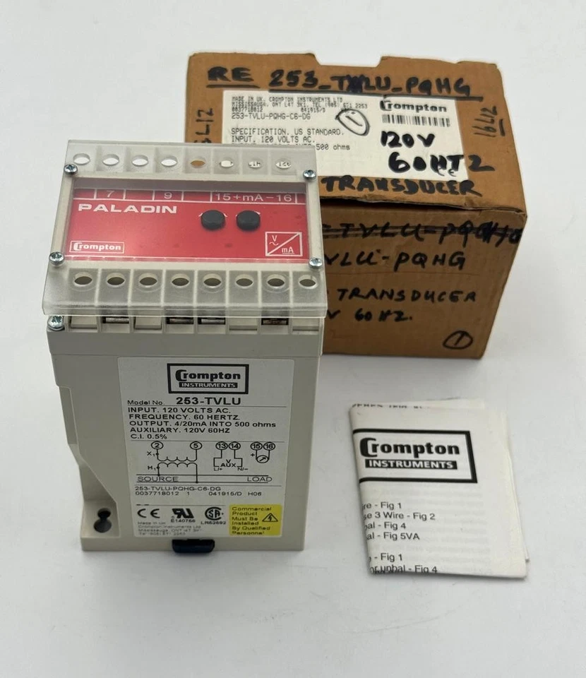 Transducteur Crompton Instruments 253-TVLU-PQHG-C6-DG | Série Paladin | 120V AC - Photo 2/4
