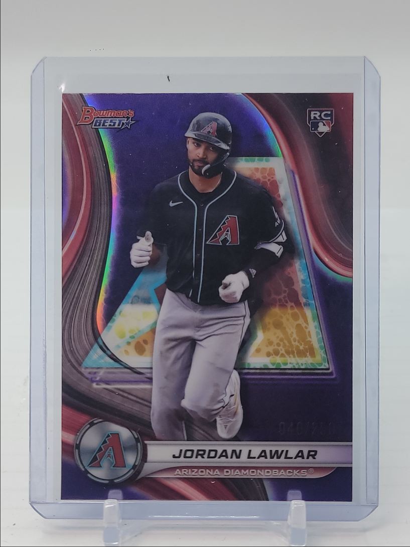 JORDAN LAWLAR 2024 BOWMAN'S BEST ROOKIE PURPLE REFRACTOR RC /250 Q5113