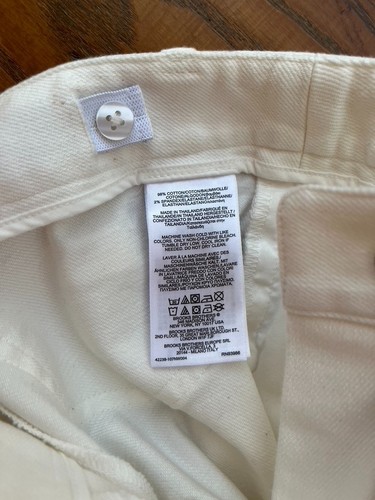 Brooks Brothers White Cotton Skinny Jeans Girls Size 5 - Picture 5 of 6