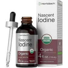 Nascent Iodine 325mcg 4oz Organic Liquid Supplement Non-GMO Gluten Free USA