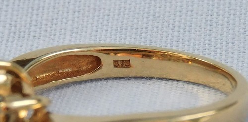 ATEMBERAUBENDER QVC RING 9 KT GELBGOLD CHAMPAGNER DIAMANT BLUMENDESIGN 2,6 g - Größe L - Bild 11 von 14